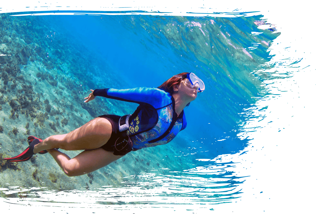 Snorkeling costa vista mare, attività acquatiche, vacanze mare, snorkeling e immersioni.
